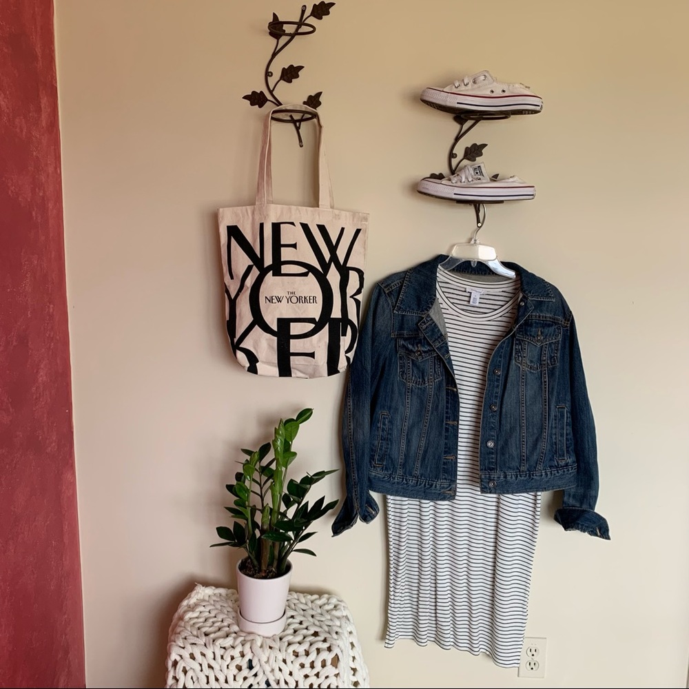 Daily Ritual Stripe Jersey Dress med ONLY